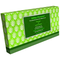Wedding Announcement Gift Box Luxury Silver 2 Large Compartments